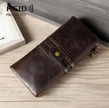 Load image into Gallery viewer, Ladies Genuine Leather Long Wallet Anti-theft Card Bag Multifunctional Clutch Bag