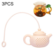 Load image into Gallery viewer, 3 PCS Creative Silicone Tea Bag Tea Pot Shape Tea Filter Safely Cleaning Infuser
