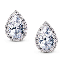 Load image into Gallery viewer, Heart Seed Drop Earrings Zircon Fashion Stud Earrings, black, Green, rose gold, gold, White