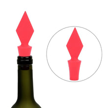 Load image into Gallery viewer, Silicone Wine Stopper Poker Series Wine Stopper, 12 PCS Peach Heart Shape, 12 PCS Poker Shape, 12 PCS Black Plum Shape, 12 PCS Red Square Shape
