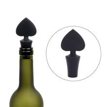 Load image into Gallery viewer, Silicone Wine Stopper Poker Series Wine Stopper, 12 PCS Peach Heart Shape, 12 PCS Poker Shape, 12 PCS Black Plum Shape, 12 PCS Red Square Shape