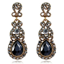 Load image into Gallery viewer, Classic Drop Earrings Exaggerated Atmospheric Alloy Stud Earrings, Black, Red, Yellow