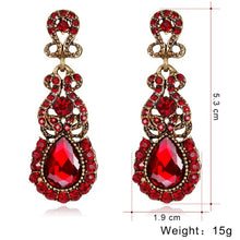 Load image into Gallery viewer, Classic Drop Earrings Exaggerated Atmospheric Alloy Stud Earrings, Black, Red, Yellow