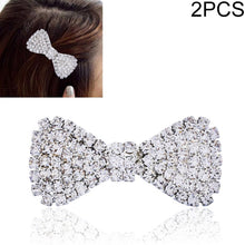 Load image into Gallery viewer, 2 PCS  Fashion Women Crystal Rhinestone Hairpins Bow Knot Barrettes