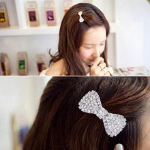 Load image into Gallery viewer, 2 PCS  Fashion Women Crystal Rhinestone Hairpins Bow Knot Barrettes