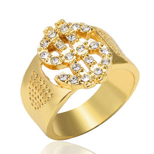 Load image into Gallery viewer, Rock Bling Gold US Dollar Sign Signets Rings for Men Jewelry, Gold