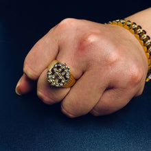 Load image into Gallery viewer, Rock Bling Gold US Dollar Sign Signets Rings for Men Jewelry, Gold