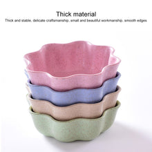 Load image into Gallery viewer, 5 PCS Creative Plum Shape Dishes Wheat Straw Seasoning Dish Snack Plate Chili Sauce Ketchup Dressing Salt Dish,Size:7x7x2.5cm