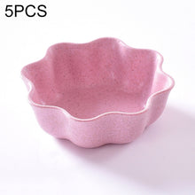 Load image into Gallery viewer, 5 PCS Creative Plum Shape Dishes Wheat Straw Seasoning Dish Snack Plate Chili Sauce Ketchup Dressing Salt Dish,Size:7x7x2.5cm