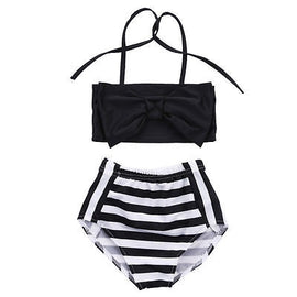 Cute Baby Girl Bikini Striped Triangle Bow Bathing Suit Proud Princess Beachwear, 70, 80, 110