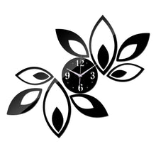Load image into Gallery viewer, Flower Art Modern Design DIY Removable 3D Crystal Mirror Wall Clock Wall Sticker Living Room Bedroom Decor