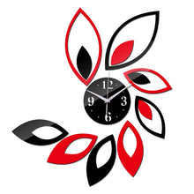Load image into Gallery viewer, Flower Art Modern Design DIY Removable 3D Crystal Mirror Wall Clock Wall Sticker Living Room Bedroom Decor