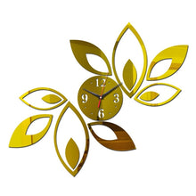 Load image into Gallery viewer, Flower Art Modern Design DIY Removable 3D Crystal Mirror Wall Clock Wall Sticker Living Room Bedroom Decor
