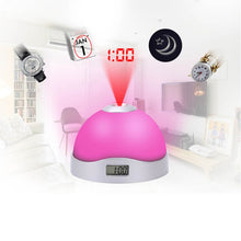 Load image into Gallery viewer, Lazy Magic Colorful Luminous Projection Clock LED Hemisphere Alarm Clock, Lazy Magic Clock