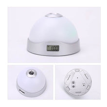 Load image into Gallery viewer, Lazy Magic Colorful Luminous Projection Clock LED Hemisphere Alarm Clock, Lazy Magic Clock