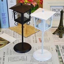 Load image into Gallery viewer, Glass Retro Wrought Iron Street Lamp Candle Holder Home Wedding Decoration, Black, White