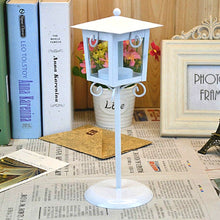 Load image into Gallery viewer, Glass Retro Wrought Iron Street Lamp Candle Holder Home Wedding Decoration, Black, White
