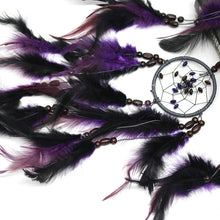 Load image into Gallery viewer, Creative Weaving Crafts Purple Feather Beads Dream Catcher Wall Hanging Jewelry