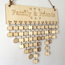 Wooden DIY Festival Special Date Reminder Plan Plaque Decoration