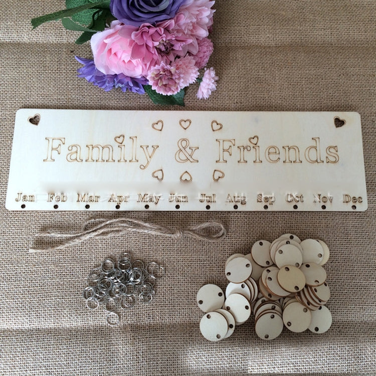 Wooden DIY Festival Special Date Reminder Plan Plaque Decoration