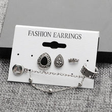 Load image into Gallery viewer, Bohemia Punk Style Vintage Crown Tassel Earring Sets for Women