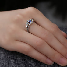 Load image into Gallery viewer, Women Crystal Ring Fashion Love Heart Crown Rhinestone Ring, Red diamond, Blue Diamond