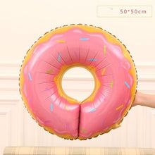 Load image into Gallery viewer, 4 PCS Doughnut Candy Ice Cream Shaped Foil Balloons Happy Birthday Decorations Big Inflatable Helium