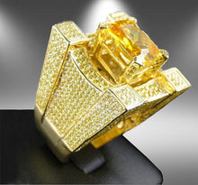 Load image into Gallery viewer, Men Luxurious Microencrusted Zircon Ring, Silver, Gold