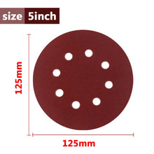 Load image into Gallery viewer, 100 PCS 125MM Flocking Sandpaper 5 Inch 8 Hole Disc Sandpaper Self-adhesive Sandpaper, 40 Mesh, 60 Mesh, 80 Mesh, 100 Mesh, 120 Mesh, 150 Mesh, 180 Mesh, 240 Mesh, 320 Mesh, 400 Mesh, 600 Mesh, 800 Mesh, 1000 Mesh, 1200 Mesh, 1500 Mesh, 2000 Mesh      ...