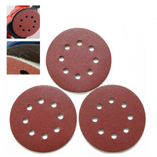 Load image into Gallery viewer, 100 PCS 125MM Flocking Sandpaper 5 Inch 8 Hole Disc Sandpaper Self-adhesive Sandpaper, 40 Mesh, 60 Mesh, 80 Mesh, 100 Mesh, 120 Mesh, 150 Mesh, 180 Mesh, 240 Mesh, 320 Mesh, 400 Mesh, 600 Mesh, 800 Mesh, 1000 Mesh, 1200 Mesh, 1500 Mesh, 2000 Mesh      ...