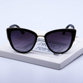 Fashion Cat Eye  Vintage Gradient Glasses UV400 Sunglasses for Ladies