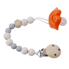 Load image into Gallery viewer, Baby Pacifier Clip Chain Wooden Holder Soother Pacifier Clips Leash Strap Nipple Holder for Infant Feeding
