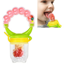 Load image into Gallery viewer, Baby Nipple Fresh Food Fruit Milk Feeding Bottles Learn Feeding Drinking Handle Teething Pacifier with Bell, S, M, L
