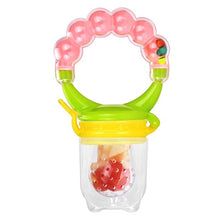 Load image into Gallery viewer, Baby Nipple Fresh Food Fruit Milk Feeding Bottles Learn Feeding Drinking Handle Teething Pacifier with Bell, S, M, L