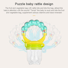 Load image into Gallery viewer, Baby Nipple Fresh Food Fruit Milk Feeding Bottles Learn Feeding Drinking Handle Teething Pacifier with Bell, S, M, L