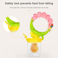 Load image into Gallery viewer, Baby Nipple Fresh Food Fruit Milk Feeding Bottles Learn Feeding Drinking Handle Teething Pacifier with Bell, S, M, L