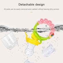 Load image into Gallery viewer, Baby Nipple Fresh Food Fruit Milk Feeding Bottles Learn Feeding Drinking Handle Teething Pacifier with Bell, S, M, L