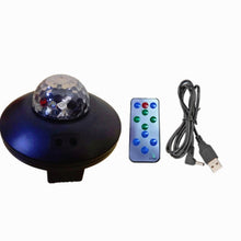 Load image into Gallery viewer, LED Water Wave Laser Starry Sky Projector Light USB Remote Control Bluetooth Voice Control Laser Light Rotating Magic Ball Light