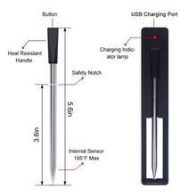 Load image into Gallery viewer, BBQ Kitchen Wireless Bluetooth Smart Food Oven Thermometer, Food Temperature Range: 0-100 degree