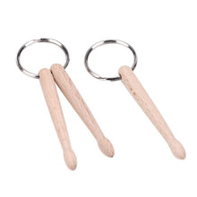 Load image into Gallery viewer, Mini Drumsticks Keychain Beech Drum Sticks Percussion Music Gift