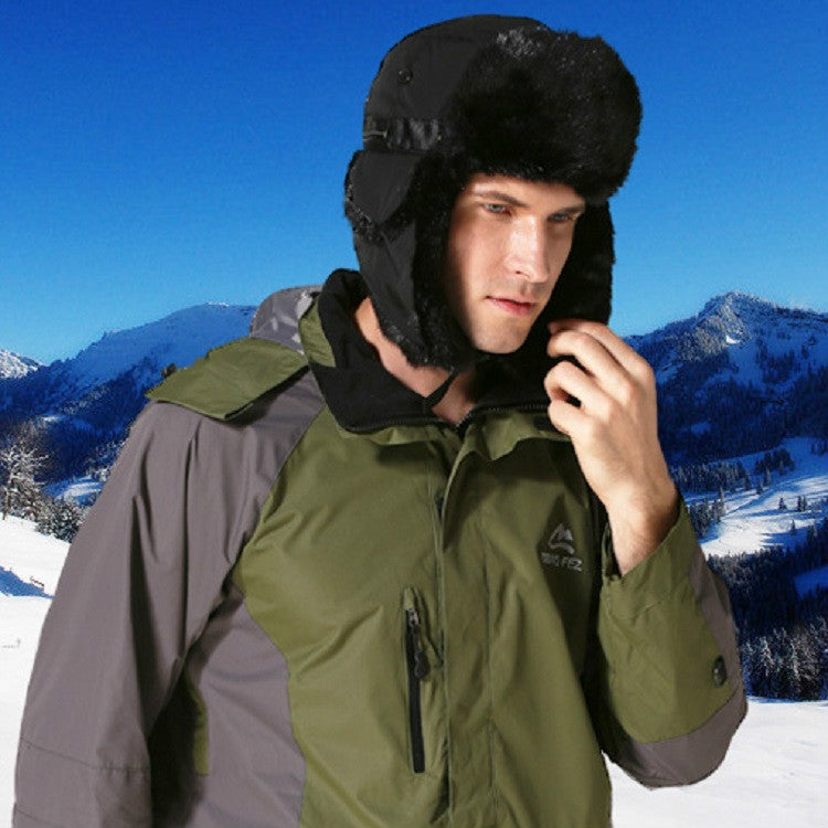 Winter Outdoor Padded Adjustable Head Circumference Ski Hat Warm Ear Protected Cap Flight Hats