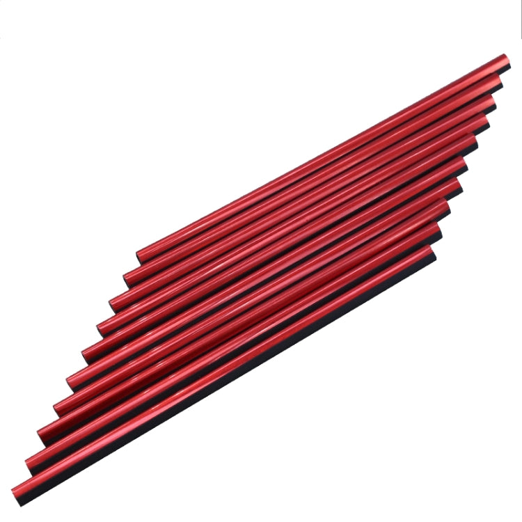 10 PCS Car Interior Mouldings Decorative Air Conditioning Outlet U-shaped Bright Strip Clip, Red, Purple, Silver, Gold, Blue