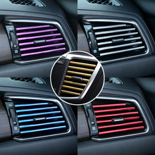 Load image into Gallery viewer, 10 PCS Car Interior Mouldings Decorative Air Conditioning Outlet U-shaped Bright Strip Clip, Red, Purple, Silver, Gold, Blue