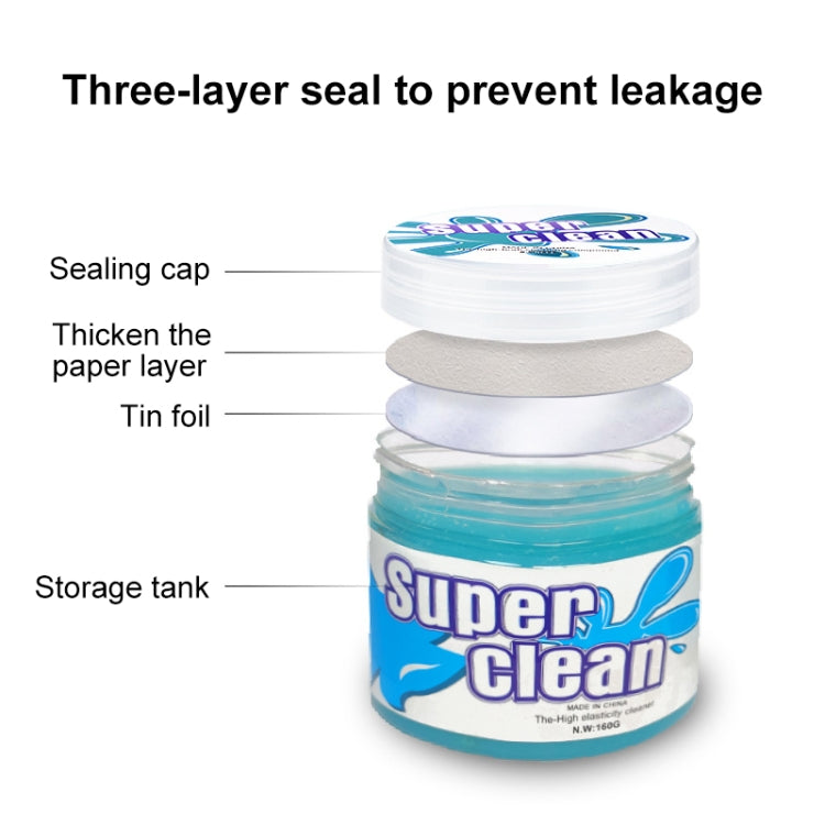 Car Clean Glue Gel Sticker, Sky Blue, Yellow, Transparent
