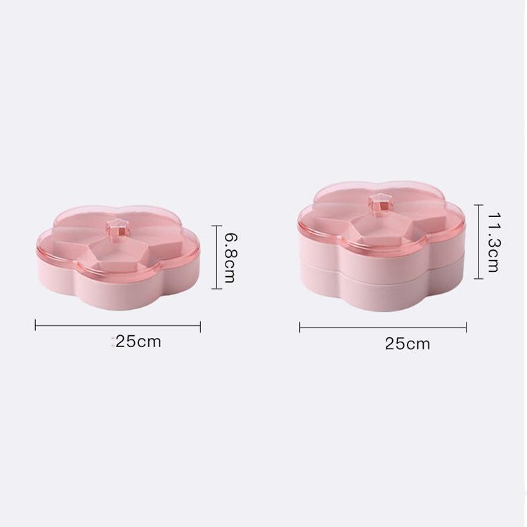 Flower-shaped Transparent Wedding Candy Snack Dried Fruit Storage Box, Single Layer, Double Layer