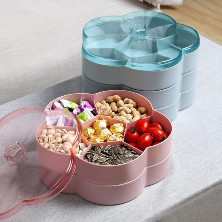 Flower-shaped Transparent Wedding Candy Snack Dried Fruit Storage Box, Single Layer, Double Layer