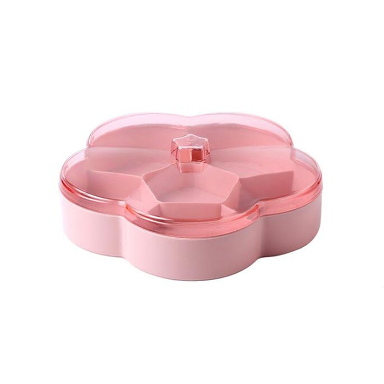 Flower-shaped Transparent Wedding Candy Snack Dried Fruit Storage Box, Single Layer, Double Layer