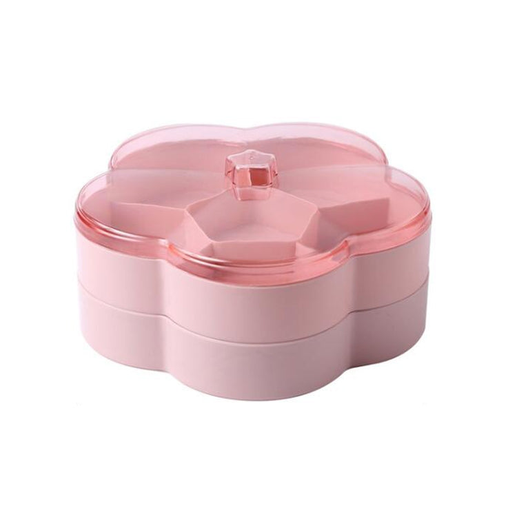 Flower-shaped Transparent Wedding Candy Snack Dried Fruit Storage Box, Single Layer, Double Layer