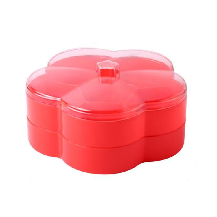 Flower-shaped Transparent Wedding Candy Snack Dried Fruit Storage Box, Single Layer, Double Layer