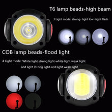 Load image into Gallery viewer, SKYWOLFEYE  Lamp Head 360 Degree Rotation USB Rechargeable LED Glare Flashlight With Magnet COB Work Light, Without Battery, With An 18650 Battery, With An 26650 Battery
